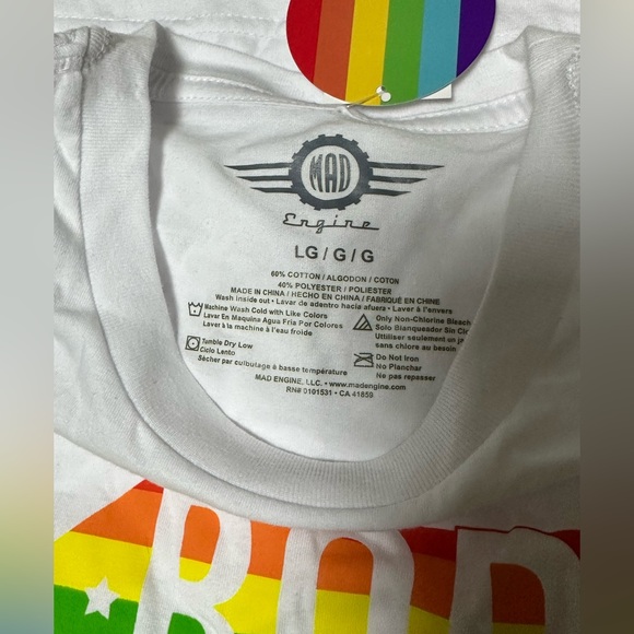 Born This Gay Cotton Long Sleeve Tshirt L - Picture 2 of 2